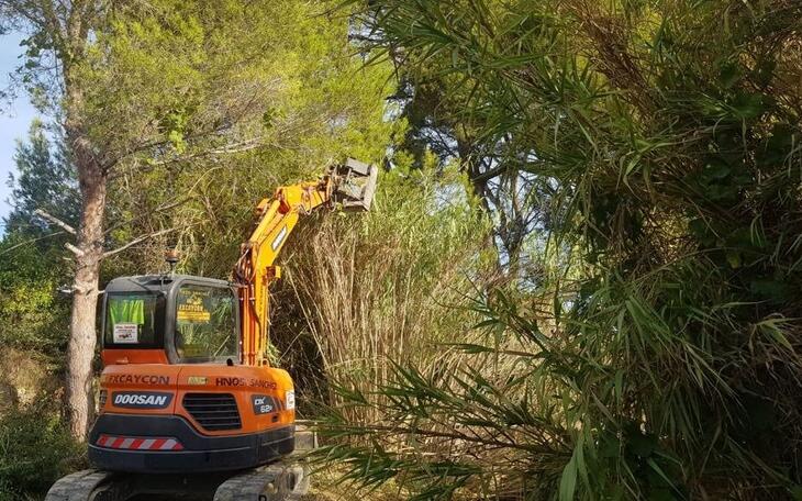 Benidorm acomete la limpieza de los barrancos Barceló y Derramador para minimizar los efectos de posibles lluvias torrenciales